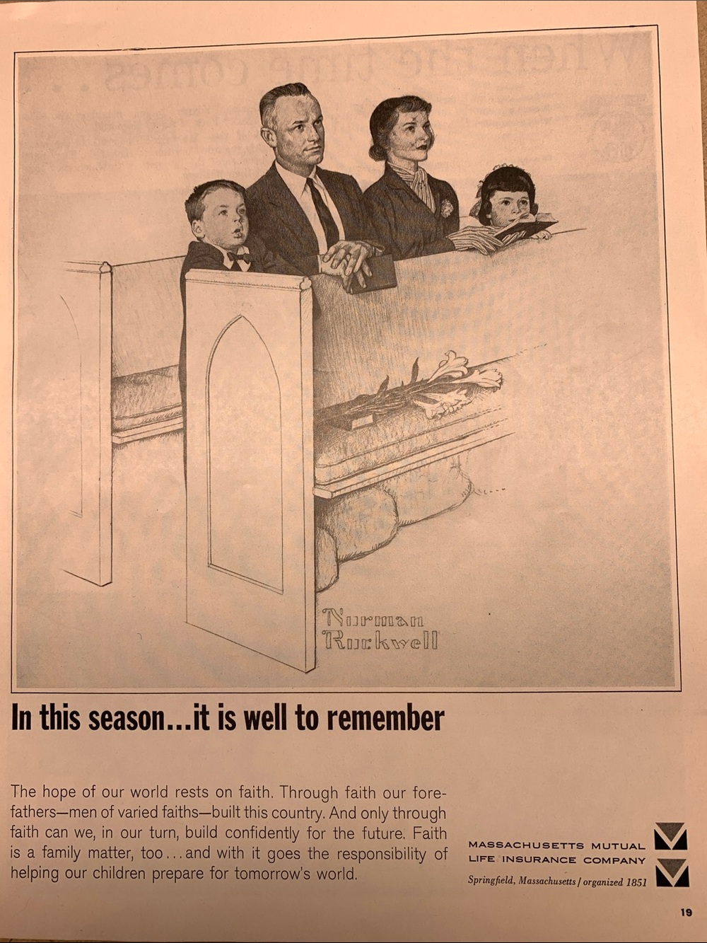 Saturday Evening Post Vintage Magazine April 10, 1965 - MA Mutual Life Ins Ad